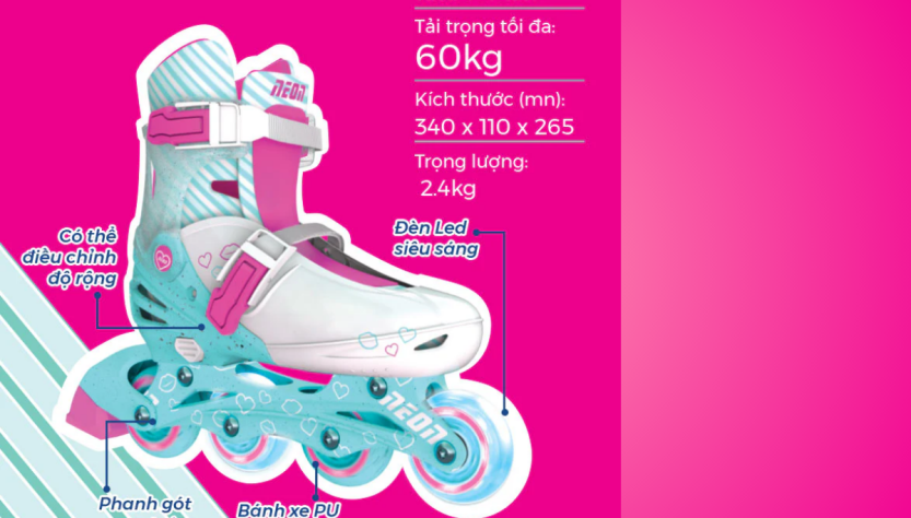 giay-patin-neon-inline-yvolution-xanh-ngoc